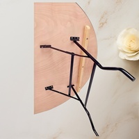48x30 pouces Table de banquet pliable en contreplaqué moderne avec panneaux serpentin, durable, avec pieds en métal pour la maison et l'hôtellerie