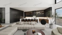 CBMmart 2026 Meubles de cuisine modernes noirs, armoires en contreplaqué sur mesure, finition noir mat, vente en gros, luxe