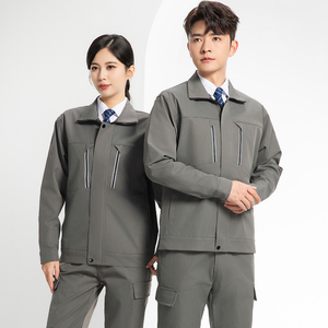 Unisex Breath able Workwear Herren bekleidung Damen Verschleiß feste Baustellen-Arbeits jacke für Werkstatt arbeiter - Product Image 4