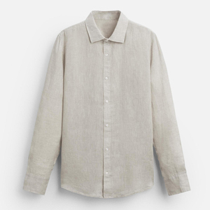 Camicie da <span class=keywords><strong>Uomo</strong></span> in <span class=keywords><strong>Lino</strong></span> a Maniche Lunghe, Camicie Personalizzate per <span class=keywords><strong>Uomo</strong></span>, Blusa Casual <span class=keywords><strong>Oversize</strong></span> in Cotone Biologico con Bottoni - Product Image 4