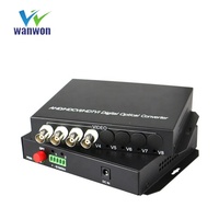Convertisseurs de média fibre optique de données vidéo 4CH, émetteur/récepteur, caméras de vidéosurveillance