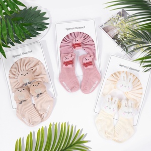 가을과 겨울 두꺼운 니트 면 만화 슈퍼 귀여운 아기 발가락 모자 신생아 여자 남자 양말 세트 - Product Image 1