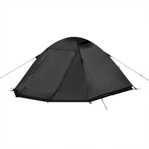 Carpa de Camping de Poliéster Negra, Doble Capa, Impermeable, Portátil y Plegable para Senderismo - Product Image 1