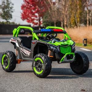 新款设计12v/24V 四轮驱动 <span class=keywords><strong>2</strong></span>人座儿童电动玩具车 带遥控 安全有趣 玩具车 儿童户外乐趣 - Product Image 2