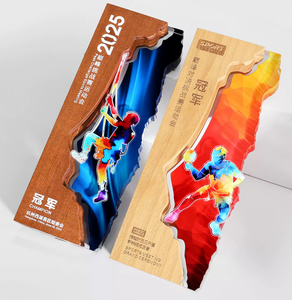 Cầu lông bóng rổ bóng đá trophies đánh bóng acrylic và vật liệu gỗ giải thưởng cho chạy & quần vợt thể thao cạnh tranh <span class=keywords><strong>Trophy</strong></span> - Product Image 2