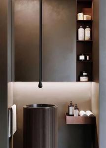 Kaiping <span class=keywords><strong>nero</strong></span> <span class=keywords><strong>opaco</strong></span> rubinetto rubinetto rubinetto a parete maniglia montaggio a soffitto rubinetto - Product Image 4