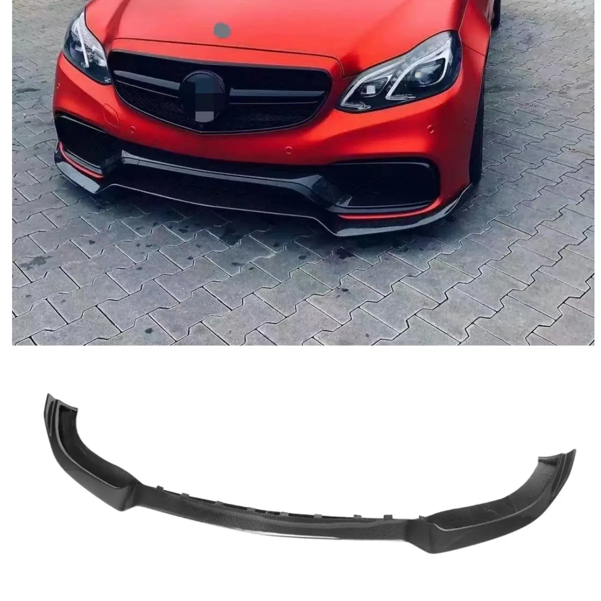 Carbon Fiber Body Kit For Mercedes Benz E63 W212 2014-2016 Facelift B Style front Bumper lip