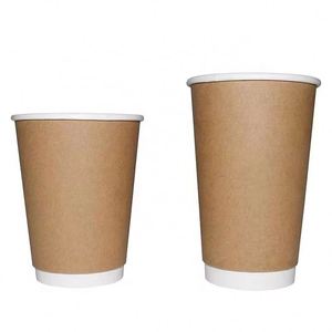 <b>Disposable</b> Biodegradable Custom Double Wall Heat Transfer Printed Glossy Lamination Paper <b>Cups</b> Sleeves 90mm Diameter Paper Box - Product Image 4
