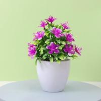 Petite plante artificielle en pot, fausse fleur en plastique, bonsaï décoratif pour bureau, maison, comptoir de magasin, décoration intérieure