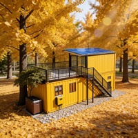 Rumah Kontainer Dua Lantai dengan Tangga Ruang Kantor Mini Modular