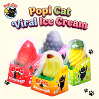 Pabrik PoPI CAT Es Krim Bentuk 3D Rasa Stroberi Segar Anggur Nanas Pisang Beku untuk Camilan