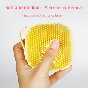 <b>Dog</b> Cat Soft Silicon Shampoo Shower Pet Grooming <b>Bath</b> Massage Brush With Soap Dispensing Scrubber - Product Image 4