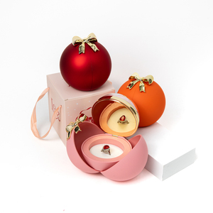 Caja de Joyería de Lujo Zebopak con Diseño de Bola Navideña, Logotipo Personalizado, Esfera Creativa con Rosa Preservada, Caja de Regalo para Anillos, Bodas y Fiestas, Venta al Por Mayor - Product Image 3