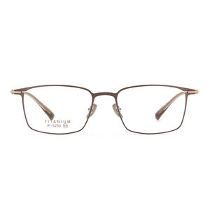 Montures de lunettes rectangulaires en titane pour hommes 6250, monture complète, antidérapantes, durables, confortables, verres en résine - Product Image 1