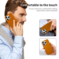 Étui de téléphone écologique en fibre de maïs recyclée, étui de téléphone composite biodégradable pour iPhone 15 16, étui en cuir PU