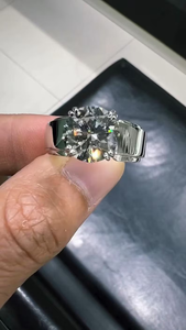 Anillo de Compromiso Solitario con Diamante Cultivado en Laboratorio de 3.00CT, Oro Amarillo de 14K, Joyería Fina para Novia, Regalo para Mujer - Product Image 4