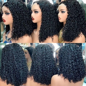 $56 Promotion Letsfly 14"-24" 5x5 Glueless Transparent Lace Closure SDD Pixie Curly <b>Wigs</b> Raw Virgin Curly Human Hair Full <b>Wig</b> - Product Image 6