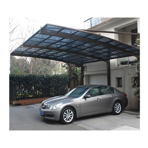 مرآب حديث فاخر قابل للطي مزدوج خارجي من سبائك الألومنيوم بولي كربونات مرآب لوقوف السيارات مرآب حديقة مقاوم للماء طبيعة الحديقة - Product Image 4