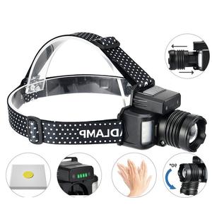 Lampe frontale LED <span class=keywords><strong>longue</strong></span> <span class=keywords><strong>portée</strong></span>, rechargeable par USB-C, batterie intégrée, <span class=keywords><strong>mini</strong></span> <span class=keywords><strong>phare</strong></span> haute luminosité avec lumière rouge et bleue - Product Image 1