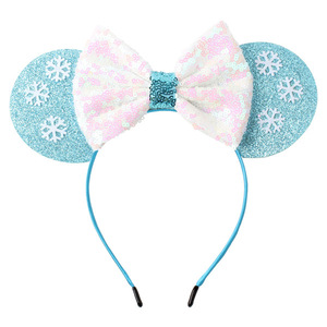 Lazos <span class=keywords><strong>de</strong></span> princesa para niña, diadema <span class=keywords><strong>de</strong></span> Minnie y Mickey, accesorios para el cabello para niña y mujer, tocado para la cabeza, banda para la cabeza para <span class=keywords><strong>fiesta</strong></span> - Product Image 4