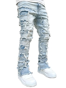 وصل حديثًا الرجال شرابة نحيفة الجينز الرجال الجينز أزياء تناسب ضئيلة مصمم التصحيح تمتد الجينز مكدسة - Product Image 1