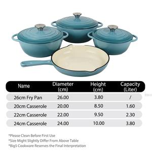 Ustensiles de cuisine en fonte marmite marmite marmite <span class=keywords><strong>moule</strong></span> à pain émail casserole en fonte casserole pour four hollandais avec couvercle - Product Image 5