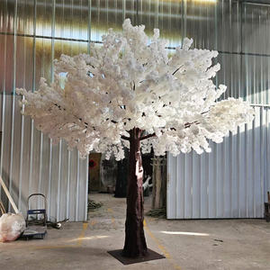 屋外3m大きな人工桜の木大きなフェイクシルク桜の木ピンク人工桜の木結婚式の装飾 - Product Image 2