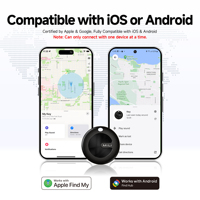 MiLi Mitag Duo para Localizador de Llaves, Rastreador GPS Inteligente para Android/iOS, Resistente al Agua IP65, Plástico, Compatible con Find My