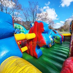 Large outdoor toddler playzone party jumpers bounce <b>house</b> and slide commercial <b>inflatable</b> animal kingdom playground - Product Image 2