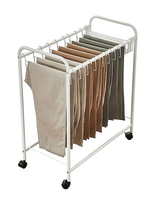 Porte-tissu 20 cintres pour pantalons/Jeans/pantalons, organisateur de placard à roulettes