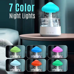 2024 New Arrival <strong>Rain</strong> Cloud <strong>Humidifier</strong> <strong>Rain</strong> Drip Aromatherapy Essential Oil <strong>Air</strong> Diffuser 450ml 7 Colors <strong>Mushroom</strong> <strong>Humidifier</strong> - Product Image 2