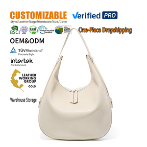 Borsa Hobo di Lusso Personalizzata in Vera Pelle Vintage, Borsa a Spalla di Design Antifurto con Tracolla Regolabile, Vendita all'Ingrosso - Product Image 1
