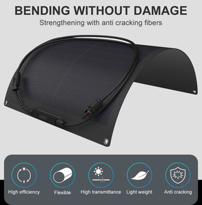 Panneaux solaires flexibles IBC HPBC haute efficacité 200W 19.2V, modules photovoltaïques légers à <span class=keywords><strong>contact</strong></span> arrière pour véranda, voitures, bateaux, balcon - Product Image 2