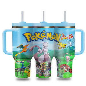 Custom Gift <b>Box</b> Co-branded Cartoon Pokemoned Tumbler Double Wall Stainless Steel Vacuum Flask Carafe <b>Mug</b> Cup Wholesale - Product Image 4