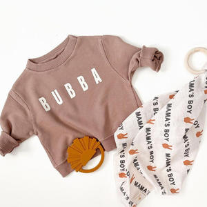 Ropa de Otoño y Primavera para Niños Pequeños, Sudadera Personalizada con Logotipo Casual SIS BUBBA, Estampado de Letras, Manga Larga, para Niños y Niñas - Product Image 4