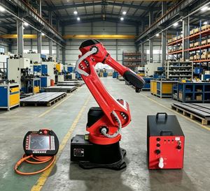 Robot de soudage industriel 6 axes haute vitesse et haute précision, bras robotique CNC automatique avec moteur et PLC pour la fabrication des métaux - Product Image 1