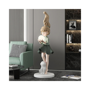 Figura <span class=keywords><strong>de</strong></span> Astronauta Niña con LED <span class=keywords><strong>Luna</strong></span>, Adorno <span class=keywords><strong>de</strong></span> Bienvenida para el Hogar, Escultura Espacial, Regalo para Inauguraciones <span class=keywords><strong>de</strong></span> Centros Comerciales y Hoteles - Product Image 2