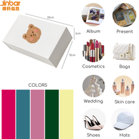 Boîtes en papier pliantes magnétiques personnalisées Jinbar avec logos personnalisés, boîtes en papier de qualité alimentaire, emballages pour bijoux, boîtes cadeaux
