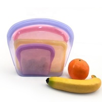 Huishoudelijke keuken voedselbewaarzakken voor koelkastgebruik, voedselveilige siliconen, vershoudend, fruitverzegelend, 1000ml-3500ml verpakt
