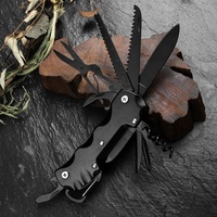 Couteau pliant multifonction 12-en-1 de qualité industrielle pour l'extérieur, avec tournevis, ciseaux, lame de scie, lime et autres outils – Plus portable