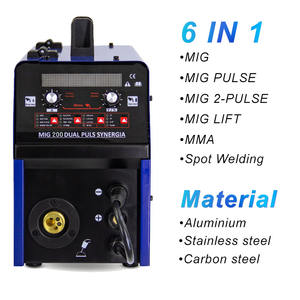 Nueva Máquina de Soldadura MIG MAG TIG de Aluminio de <span class=keywords><strong>200</strong></span> Amperios, Sin Gas, Doble Pulso, Inversor, con Carro y Antorcha CO2 - Product Image 3