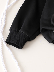 Conjunto de Dos Piezas de <span class=keywords><strong>Sudadera</strong></span> y Pantalones Negros para Niños, Estilo Exportación, Otoño Invierno, Ropa para Niñas de 4 a 7 Años - Product Image 3