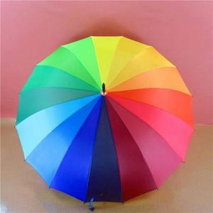 Wholesale of 16-bone Classic Style Straight-stem Umbrella with Fingerprint Handle and Printed Advertising <b>Gift</b> Umbrella - Product Image 3