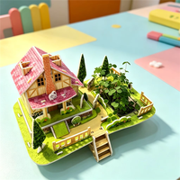 Kit de bricolage maison en puzzle 3D en papier avec jardinière, modèle éducatif personnalisé à assembler, jouet cadeau