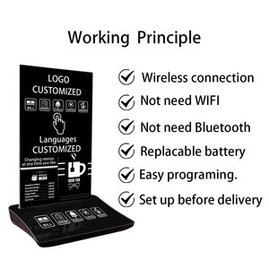 Bouton d'appel de serveur Artom avec support de <span class=keywords><strong>menu</strong></span> et différents textes dans d'autres langues appelant le système d'appel sans fil - Product Image 4