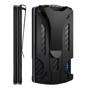 Portafoglio <span class=keywords><strong>in</strong></span> Alluminio 2026 Personalizzato con <span class=keywords><strong>Tasca</strong></span> Frontale, Blocco RFID, Sottile e Minimalista con Linguetta Estraibile per Carte di Credito - Product Image 2