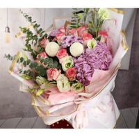 Fournisseurs professionnels Papier d'emballage de fleurs de marbre de luxe 58cm x 58cm Feuilles compatibles avec l'impression par héliogravure