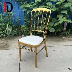 Chaises de mariage et d'hôtel en fer peintes par pulvérisation, modèle Château <span class=keywords><strong>Napoléon</strong></span>, avec coussin, vente en gros, très demandées - Product Image 4