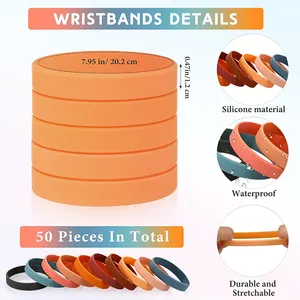 Factory Custom Logo Rubber Thick Wrist Band Bracelet Business Card Blank Colored Silicone Wristband Free Dropshipping For Kids