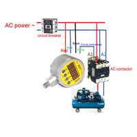 Contrôleur de pression numérique pour pompe à eau et compresseur d'air XZT 230 PSI NPT 110 V CA 24 V CC avec manomètre et capteur de pression